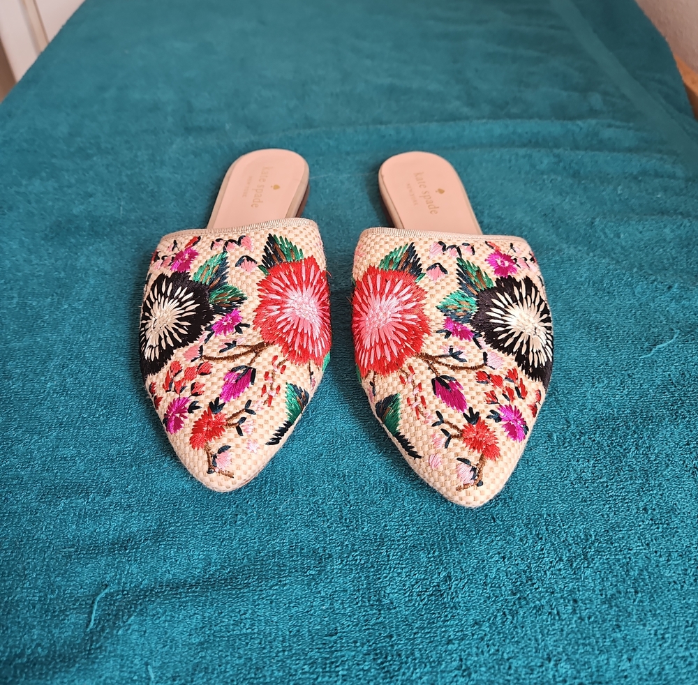 Kate Spade New York Monteclair Embroidered Mule Size 8 Women